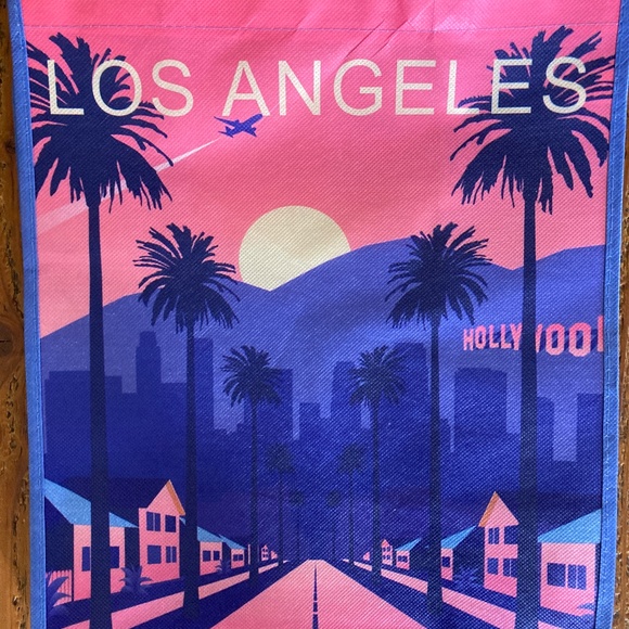 Los Angeles Reusable Tote Bag Recycled from Plastic Bottles Whole Foods - Picture 2 of 5